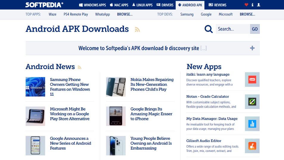 Softpedia-Android APK files Download Site